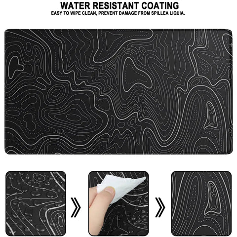 Extra Large Waterproof Gaming Mouse Pad With Stitched Edges 31.5 Inch By 15.7 Inch Non Slip Rubber Base Ultra Smooth Surface