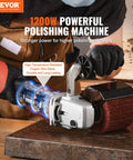 Beast 1200W Burnishing Polishing Tool With Six Speed Settings Handheld Metal Buffing Machine for stainless steel in use