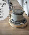 Floor polisher using Silicon Carbide 60 Grit Screen Sanding Discs, 10 Pack, 20 Inch Open Weave Floor Refinishing Discs, Double Sided For Extended Life And Smooth Finish