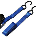 Heavy Duty 1 Inch Ratchet Tie Down Strap 6 Ft Long, 900 Lbs Break Strength, 300 Lbs Working Load with vinyl-coated S-hooks
