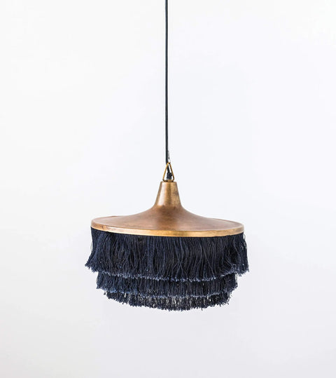 Metal Fringe Pendant Light With Three Tiers For Dining Or Kitchen, Mid Century Modern Glam Hanging Ceiling Fixture, tassel fringe decor.
