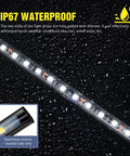 2 Pack Underhood LED Light Strips Waterproof 42LED 40cm Engine Bay Work Light IP67 waterproofing and silicone seal detail