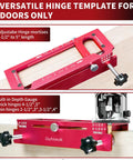 Durable Aluminum Door Hinge Jig Router Template Kit With Adjustable Mortise From Guhiwuk showing adjustable hinge mortises.