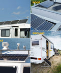 28 Inch Adjustable Solar Panel Tilt Mount Brackets With Foldable Tilt Legs on RV, roof, and boat for off-grid setups