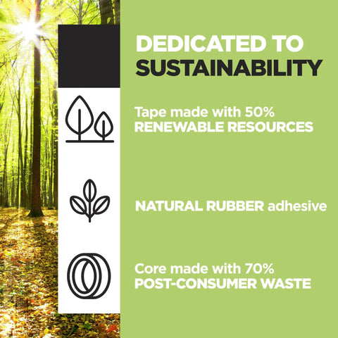 Rough Surface Industrial Tape 0.94 In By 60 Yd Heavy Duty Adhesive for Indoor Construction Jobs, sustainability features highlighted.