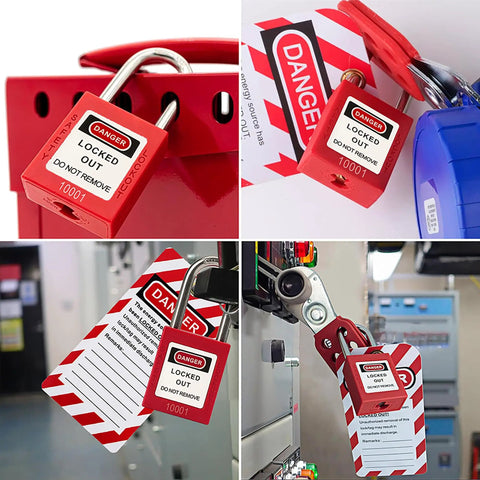 Lockout Tagout Safety Locks Set With 30 Keyed Different Padlocks And Two Keys Per Lock OSHA Compliant Red Crew Friendly Kit