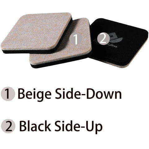 20 Pack 3 Inch Square Felt Furniture Sliders For Hard Surfaces Heavy Duty Moving Sliders No Sweat Repositioning Protect Floors And Back Health Ideal For Sofas Tables Desks Cabinets And Heavy Furniture