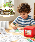 Totally Dope AI Voice To Image Sticker Maker And Mini Inkless Thermal Printer Kit For Kids Diy Crafts Journaling Doodles Includes 3 Paper Rolls Plus 5 Coloring Markers, boy coloring.