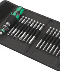 Kraftform Bitholding Screwdriver With Rapidaptor And Three And A Half Inch Bit Pouch 17 Piece Multi Tool Kit, showing bits in organized pouch.