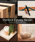 2 Gallon Epoxy Resin Kit for Table Tops and Bar Tops Easy 1 to 1 Mixing Food Safe DIY Coatings Crystal Clear Finish for Countertops Art Projects and Home Decor, resin uses