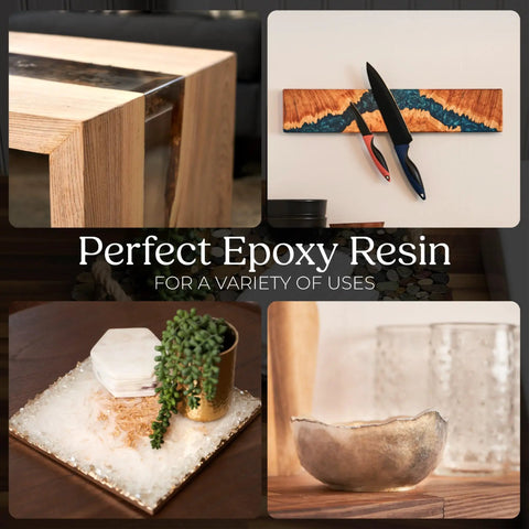 2 Gallon Epoxy Resin Kit for Table Tops and Bar Tops Easy 1 to 1 Mixing Food Safe DIY Coatings Crystal Clear Finish for Countertops Art Projects and Home Decor, resin uses