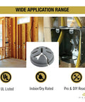 3/8 To 1/2 Inch Knockout Non-Metallic Push-In Connector Gray 100 Pack Model 75105B in residential remodeling setup