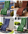 61 Inch Lounger Cushion For Outdoor Patio Zero Gravity Chairs Navy Blue Thick And Comfy Padded Sun Lounger Mattress With 6 Ties