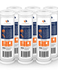6 pack of 5 Micron 10 X 2.5 Carbon Block Water Filter Cartridge CTO for whole house filtration replacement compatible WHKF WHWC FXWTC