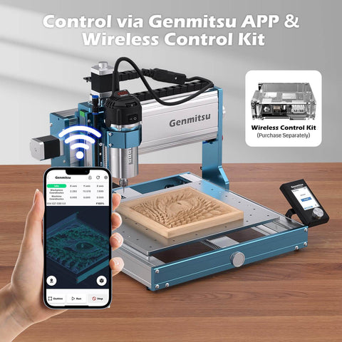 Beefy Ultra CNC Router Machine For Metal With 710W Spindle, all-metal frame, real-time display, engraving woodblock, wireless control