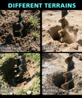 40V Brushless Cordless Earth Auger 6 Inch Post Hole Digger With 2.5Ah Battery And 4A Charger on Different Terrains