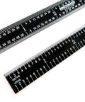 Flexible 6 Inch Machinist Rule Pro Grade With 5R Markings Dual Readings For 10ths And 100ths On One Side, black chrome finish