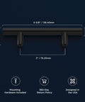 Dimensions of 10 Pack Matte Black Cabinet Handles And Drawer Pulls For Doors And Dresser Drawers, Modern Bar Pulls