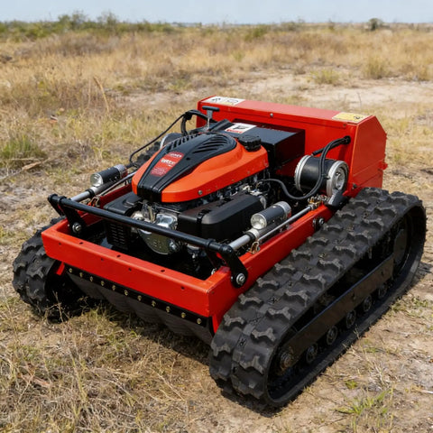 Workhorse Heavy Duty Grass Cutting Machine Lawn Mower on farm land with wide cutting deck and durable motor