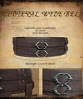Medieval wide brown belt from Mens Leather Medieval Pauldron Armor Set 8 Piece Viking Knight LARP Ren Faire Cosplay Shoulder Armor With Belt