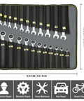 Ratcheting Wrench Set With 22 Pieces Built Tough In CR V Steel 72 Tooth Drive Long Open End Wrenches ANSI Certified in Organizer