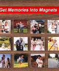 DIY Fridge Magnet Making Kit 2x2 And 2.5x2.5 Inch Square Magnet Press With Paper Cutter showing custom photo magnets