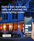 Hand holding phone app controlling Decora Smart WiFi 600W Dimmer Switch For LED And Incandescent Lights Works With Alexa No Hub Needed