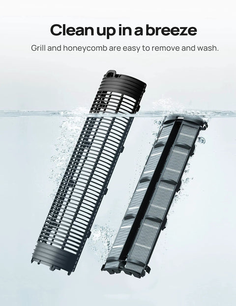 Clean grill and honeycomb filter of Portable AC Tower Fan For Home Or Office, 40-Inch Evaporative Cooler With Ice Pack Compartments