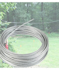 Stainless Steel Zip Line Cable 8mm 7x19 Braided Wire Rope For Backyard Zipline Beefed Up Heavy Duty Hoist And Pulley Cable