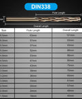 Cobalt Drill Bits Set 13Pcs M35 HSS Jobber Bits For Hard Metal And More 1.5 To 6.5Mm size and length chart diagram
