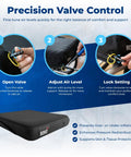 Precision Valve Control for Roho Mosaic Inflatable Seat Cushion For Wheelchair And Office Chair With Adjustable Air Cell Comfort Support Heavy Duty Non Slip Cover Portable Design 18X16 Inch Ultimate Back Pain Relief.
