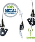 Heavy Duty TV Safety Straps Two Pack Anti Tip Straps With Sturdy Hardware Included, steel metal structure closeup