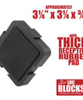 Heavy Duty Woodworking Project Blocks For Hands Free Routing Sanding Drilling Slick Grip Stabilization Pucks showing a rubber grip pad.