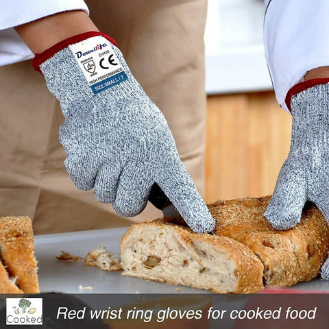 Food Grade Cut Resistant Gloves Level 5 Safety For Oyster Shucking Fish Fillet Processing Mandolin Slicing Meat Cutting And Wood Carving With High Dexterity Kitchen Grip For Pro Chefs And Home Cooks cutting bread