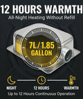 Heavy Duty 7 Liter Stainless Steel Fuel Tank For Gasoline Engines, 304 stainless construction, shows 7L capacity on image