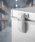 Spring Loaded DIY Friendly Freezer Door Hinge Replacement Kit Durable Iron 2 Pieces Easy Install No Cabinet Modification