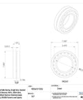 22310E Spherical Roller Bearing With Straight Bore Steel cage illustration showing dimensions and design for high radial loads.