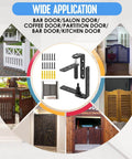 Heavy Duty Self Closing Saloon Door Hinges 304 Stainless Steel self-return dual swing hinges for bar and patio doors, wide application.