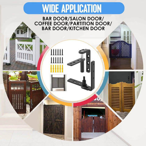 Heavy Duty Self Closing Saloon Door Hinges 304 Stainless Steel self-return dual swing hinges for bar and patio doors, wide application.