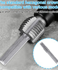 Close-up of a hexagonal crown threading tool, compatible with various models, for 2Pcs Dual Function Pipe Thread Cutting Tool Carbon Steel Threading Kit.