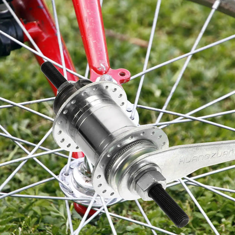 Rear Hub Replacement Assembly With Bearings For Bike Coaster Brake 36 Holes Steel MTB Rear Hub Part Upgrade shown attached to bike