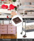 Premium Rubber Caster Cups Shield Wood Floors And Carpet From Gouges Set Of Twelve Non Slip Furniture Bottoms for chair and sofa.