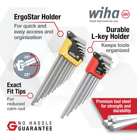 ErgoStar Ball End Hex L Key Set 22 Piece Inch And Metric Set Chrome Finish Durable L Key Holder Magnetic Ring Lock For Quick Secure Storage Grab And Go Convenience Pro Grade Tool Steel For Tough Jobs Everyday Maintenance And Mechanical Work