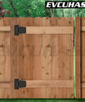 3.5 Inch Heavy Duty Gate Hinges Black Iron With Powder Coating Finish on wooden fence gate