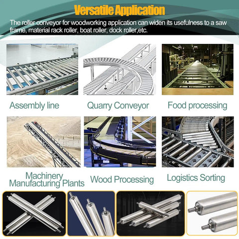 Stainless Steel Conveyor Roller Wheels 2 Inch Diameter 7.8 Inch Length Non Powered Replacement Rollers For Conveyor Systems Heavy Duty Rust Resistant Industrial Parts For DIY Home Shop Setup used in assembly, food processing, and logistics conveyors