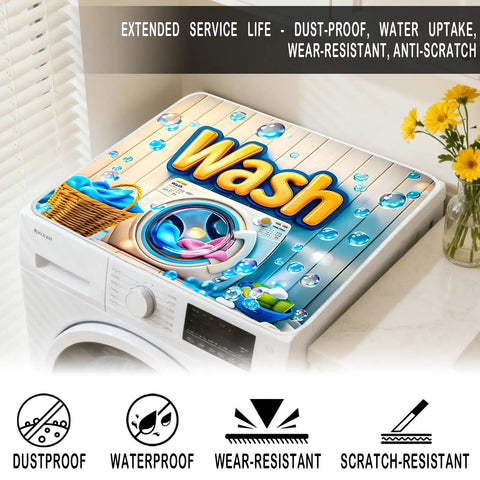 Dope Cartoon Bubbles Top Cover For Washing Machine And Dryer 23.6 X 19.6 Inches Protective Cover Pad Keeps Dust And Scratches Off