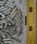D5-500 Dowel Pins Pack 1/8 In OD By 1/2 In Long 303 Stainless Steel Lot Of 20 Pro Grade Multipurpose Hardware Fastener Set For Home Shop And Industrial Projects, pins beside ruler