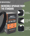 26x4 Heavy-Duty Fat Tire Tube With Military-Grade Butyl Rubber, Schrader Valve, 3.5mm Thickness, puncture-resistant features