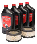 Starter Kit For 2420 2340 2475 Duplex Air Compressors To Gear You Up With All Season Lubricant Wear Reduction Carbon Buildup Prevention And Replacement Air Filter Elements For First Year Startup And Maintenance, four bottles and two filters