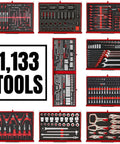 1133 Piece Ultimate EVA Foam Monster Mega Master Tool Bundle With 33 Tool Trays, Clutter Busting Kit image with tools displayed